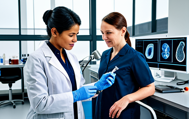**
"A diverse team of scientists and engineers, including women, collaborating on the design of a prosthetic limb in a modern laboratory setting, fully clothed in professional attire, safe for work, appropriate content, perfect anatomy, natural proportions, professional, family-friendly."
**